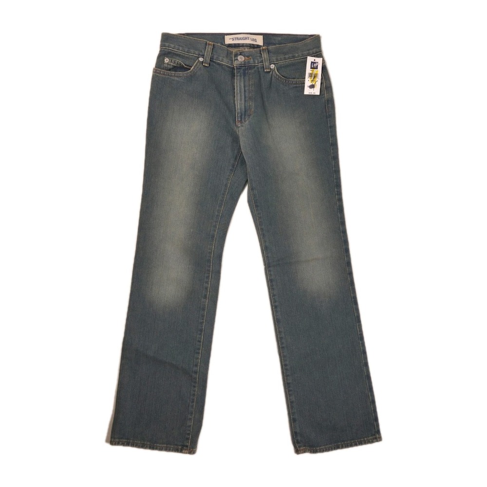 NWT Vintage Gap Y2k Deadstock Straight Leg Jeans Womens 4 Ankle 30×30 USA Made
